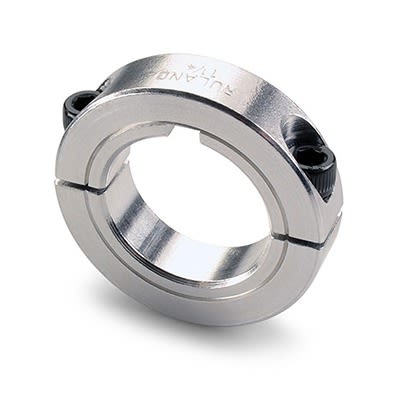 Ruland Collar, One Piece, Clamp Screw, Bore 10mm, OD 24mm, W 9mm, Aluminium