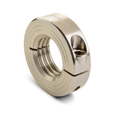 Ruland Collar, One Piece, Clamp Screw, Bore 24mm, OD 45mm, W 15mm, Stainless Steel