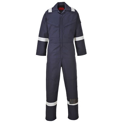 Portwest Navy Reusable Hi Vis Overalls, 40