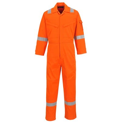 Portwest Orange Reusable Hi Vis Overalls, 42