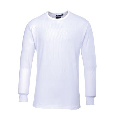 Portwest White 50% Cotton, 50% Polyester Base Layer, L