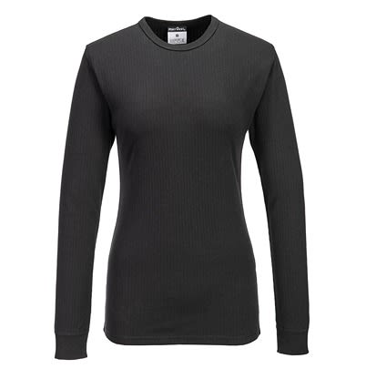 Portwest Black 50% Cotton, 50% Polyester Base Layer, L