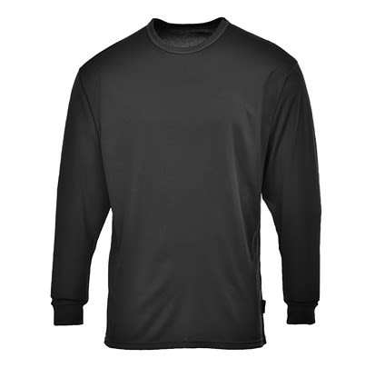 Portwest Black 100% Polyester Base Layer, M