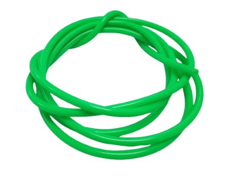 RS PRO Silicone, Flexible Tube, 2.3mm ID, 5.5mm OD, Green, 2m