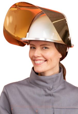 EDC PROTECTION Gold Flip Up PC Face Shield with Face Guard, Resistant To Heat