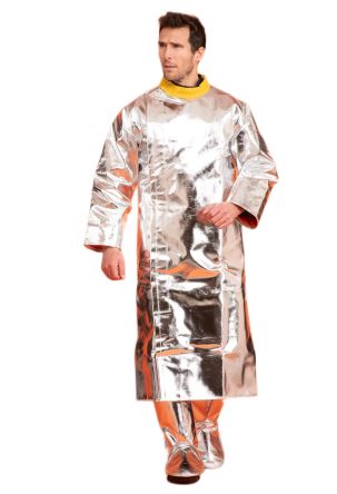 EDC PROTECTION Grey Unisex Lab Coat, M