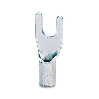 Phoenix Contact Uninsulated Fork Terminal, 20AWG to 17AWG, Silver