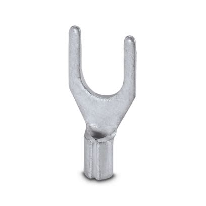 Phoenix Contact Uninsulated Fork Terminal, 20AWG to 17AWG, Silver