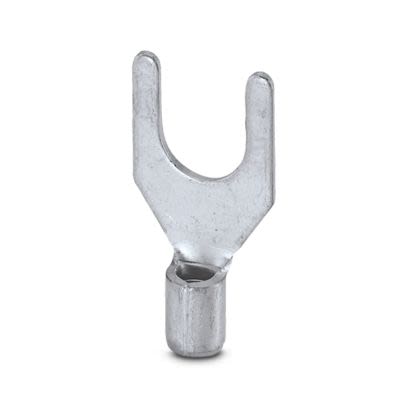 Phoenix Contact Uninsulated Fork Terminal, 13AWG to 9AWG, Silver
