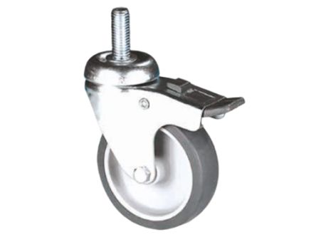 Guitel Hervieu Braked Swivel Castor Wheel, 40kg Capacity, 63mm Wheel