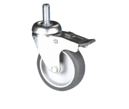 Guitel Hervieu Braked Swivel Castor Wheel, 50kg Capacity, 80mm Wheel