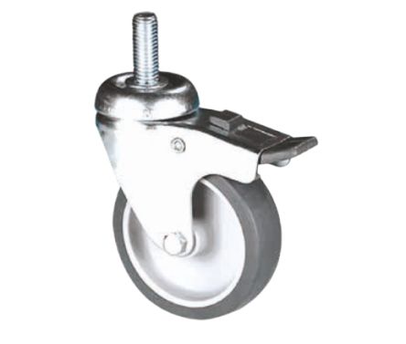 Guitel Hervieu Braked Swivel Castor Wheel, 60kg Capacity, 100mm Wheel