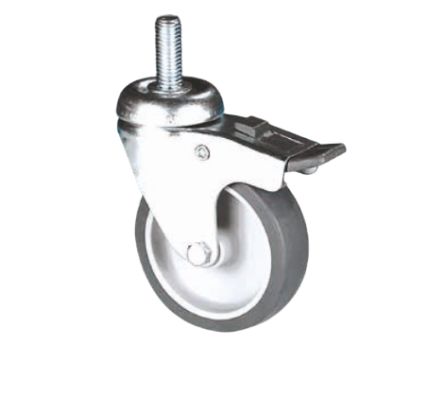 Guitel Hervieu Braked Swivel Castor Wheel, 70kg Capacity, 125mm Wheel