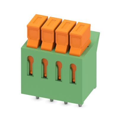 Phoenix Contact PCB Terminal Block, 4-Contact, 3.81mm Pitch, Wave Soldering, 1-Row, PC Terminal Termination