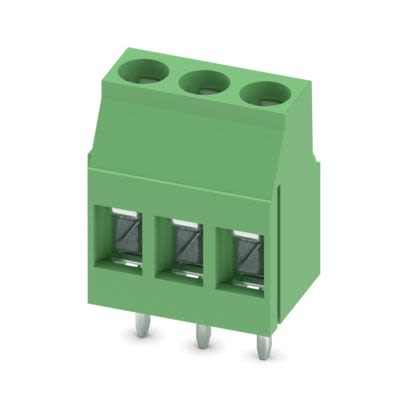 Phoenix Contact PCB Terminal Block, 3-Contact, 5mm Pitch, Wave Soldering, 1-Row, Plug In, Screw Termination