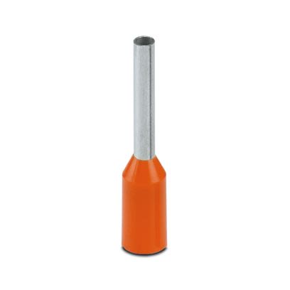Phoenix Contact Insulated Ferrule, 8mm Pin Length, 1.1mm Pin Diameter, Orange