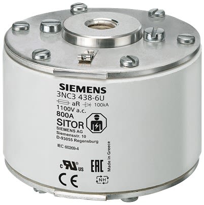 Siemens 1.6kA Tag Fuse, NH3, 500V