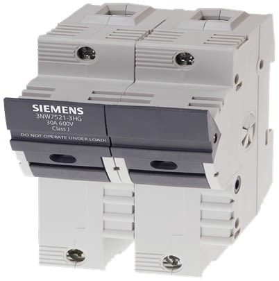 Siemens 30A Fuse Holder for 117mm Fuse, 2P, 600V