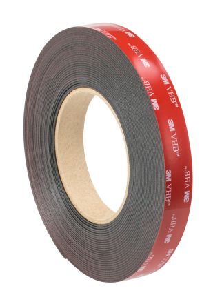 3M 7100364364, VHB LVO Black Foam Tape, 25mm x 3m, 1.6mm Thick