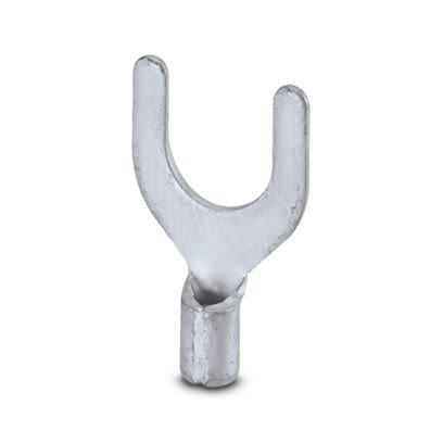 Phoenix Contact Uninsulated Fork Terminal, 20AWG to 17AWG, Silver