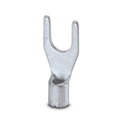 Phoenix Contact Uninsulated Fork Terminal, 17AWG to 13AWG, Silver