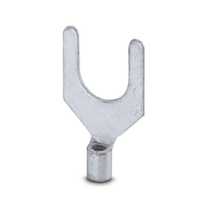 Phoenix Contact Uninsulated Fork Terminal, 17AWG to 13AWG, Silver