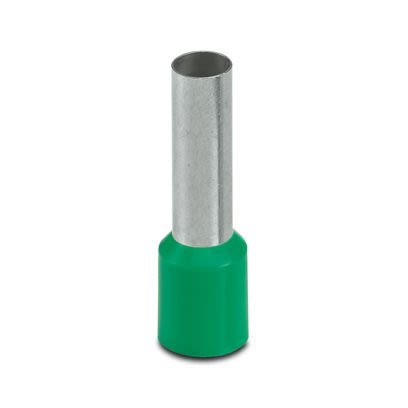Phoenix Contact Insulated Ferrule, 18mm Pin Length, 5.8mm Pin Diameter, Green