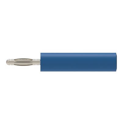 Schutzinger Blue, Male to Female Test Connector Adapter With Metal contacts and Nickel Plated - Socket Size: 4mm