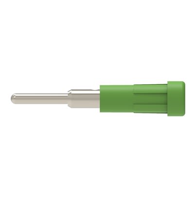 Schutzinger Green Female Banana Connector, 2mm Connector, Pin Termination, 10A, 30 V ac, 60 V dc, Nickel Plating