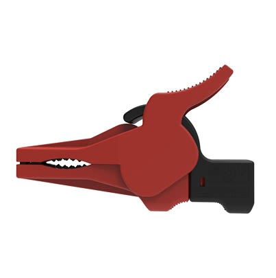 Schutzinger Crocodile Clip 4 mm Crocodile Clip Connection, Nickel Plated Contact, 32A, Red