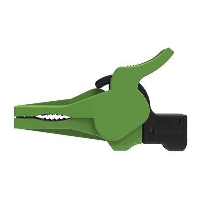 Schutzinger Crocodile Clip 4 mm Crocodile Clip Connection, Nickel Plated Contact, 32A, Green