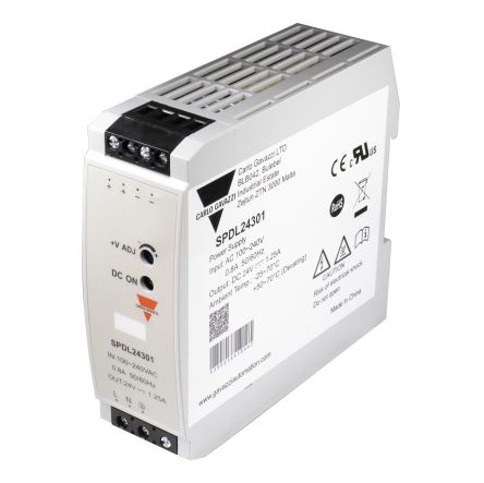 Carlo Gavazzi Switching Power Supply, SPDL24301, 24V, 1.25A, 30W, 1 Output, 100 → 240V dc Input Voltage