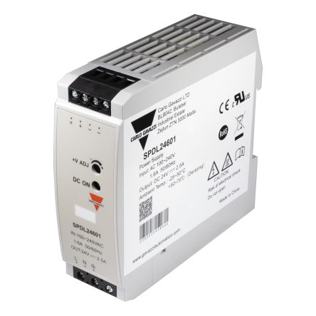 Carlo Gavazzi Switching Power Supply, SPDL24601, 24V, 2.5A, 60W, 1 Output, 100 → 240V dc Input Voltage