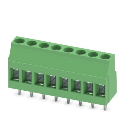 Phoenix Contact PCB Terminal Block, 8-Contact, 5mm Pitch, Wave Soldering, 1-Row, Plug In, Screw Termination