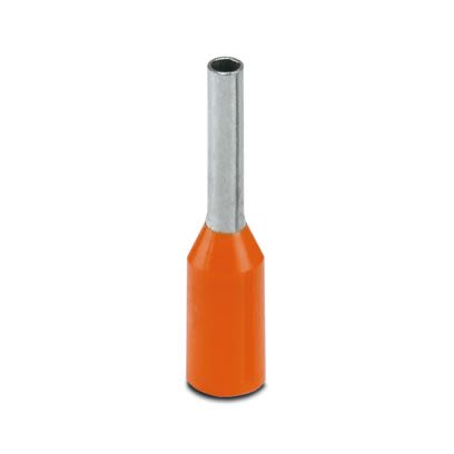 Phoenix Contact Insulated Ferrule, 6mm Pin Length, 1.1mm Pin Diameter, Orange