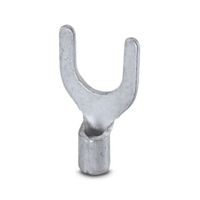 Phoenix Contact Uninsulated Fork Terminal, 17AWG to 13AWG, Silver