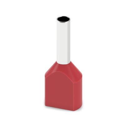 Phoenix Contact Insulated Ferrule, 8mm Pin Length, 2.3mm Pin Diameter, Red