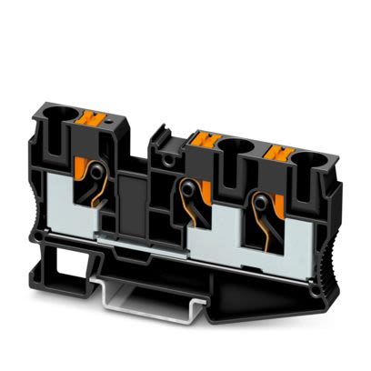 Phoenix Contact 1375410 Black, 10mm², 1-Level, Push In Termination