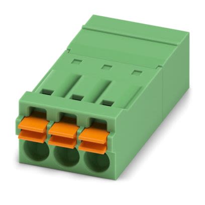 Phoenix Contact PCB Connector, 3-Contact, 3.5mm Pitch, PCB Mount, 1-Row, Push In Spring Termination