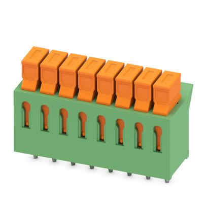 Phoenix Contact PCB Terminal Block, 8-Contact, 3.81mm Pitch, Wave Soldering, 1-Row, PC Terminal Termination