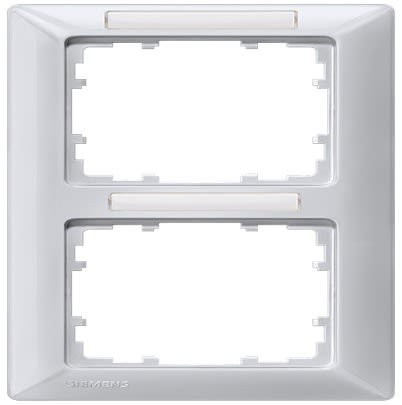 Siemens Aluminium 2 Gang Mounting Plate Thermoplastic Mounting Frame