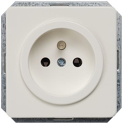 Siemens 5UB14 White 2 Gang Electrical Socket, 2 Poles, 16A, Schuko