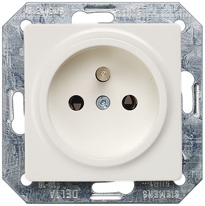 Siemens 5UB13 White 2 Gang Electrical Socket, 2 Poles, 16A, CEE