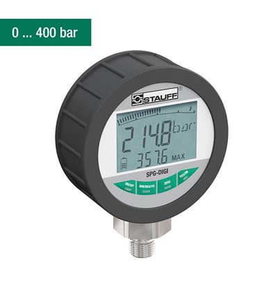 Stauff G 1/4 Digital Digital Pressure Gauge 400bar Bottom Entry 90mm Outside Diameter