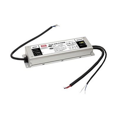 MEAN WELL LED Driver, 120V Output, 240W Output, 2.1A Output, Constant Current Dimmable