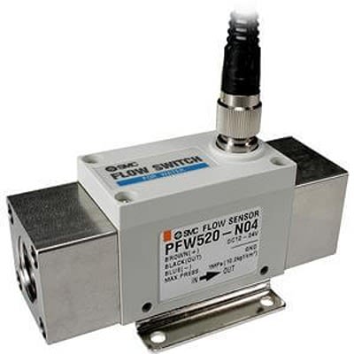 SMC PF2W Series Flow Switch Flow Sensor for Air, Gas, Liquid, Water, 5 L/min Min, 40 L/min Max