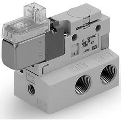 SMC 3 Port Solenoid Valve Pneumatic Solenoid Valve - Solenoid/Solenoid Rc 1 VQZ115 Series 24V dc