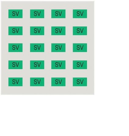 Siemens Green Adhesive Label Sheet, Pack of 20EA