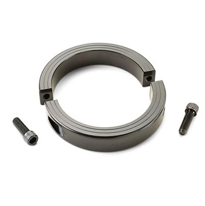 Ruland Shaft Collar, Two Piece, Clamp, Bore 110mm, OD 150mm, W 32mm, Steel