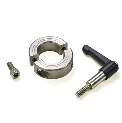 Ruland Shaft Collar, Two Piece, Clamp, Bore 14mm, OD 30mm, W 11mm, 303 Stainless Steel